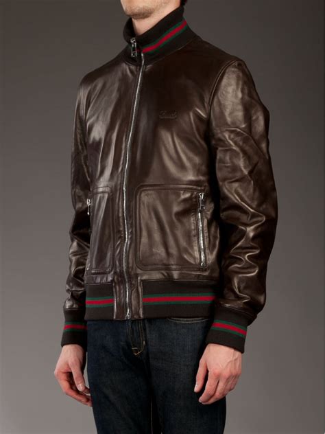 gucci mens leather jackets|vintage gucci leather jacket men's.